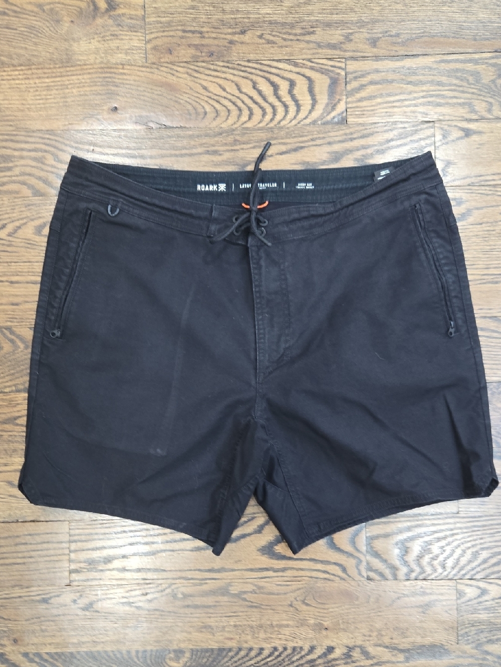 Roark Layover Traveler Shorts 36" Waist Mens Hybrid Stretch Travel - Black